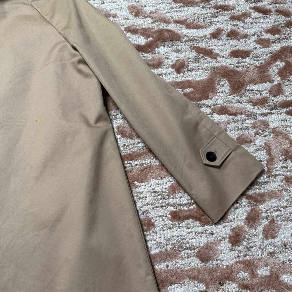 Coach Leather Trim Coat with Faux Fur Collar – Beige – Size 2 - Picture 8 of 11